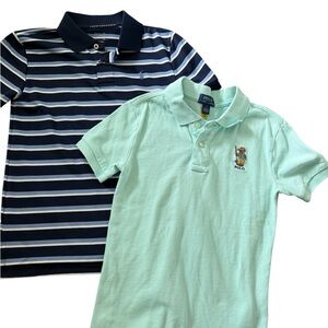 Polo by Ralph Lauren Kids Navy Striped and Mint Polos